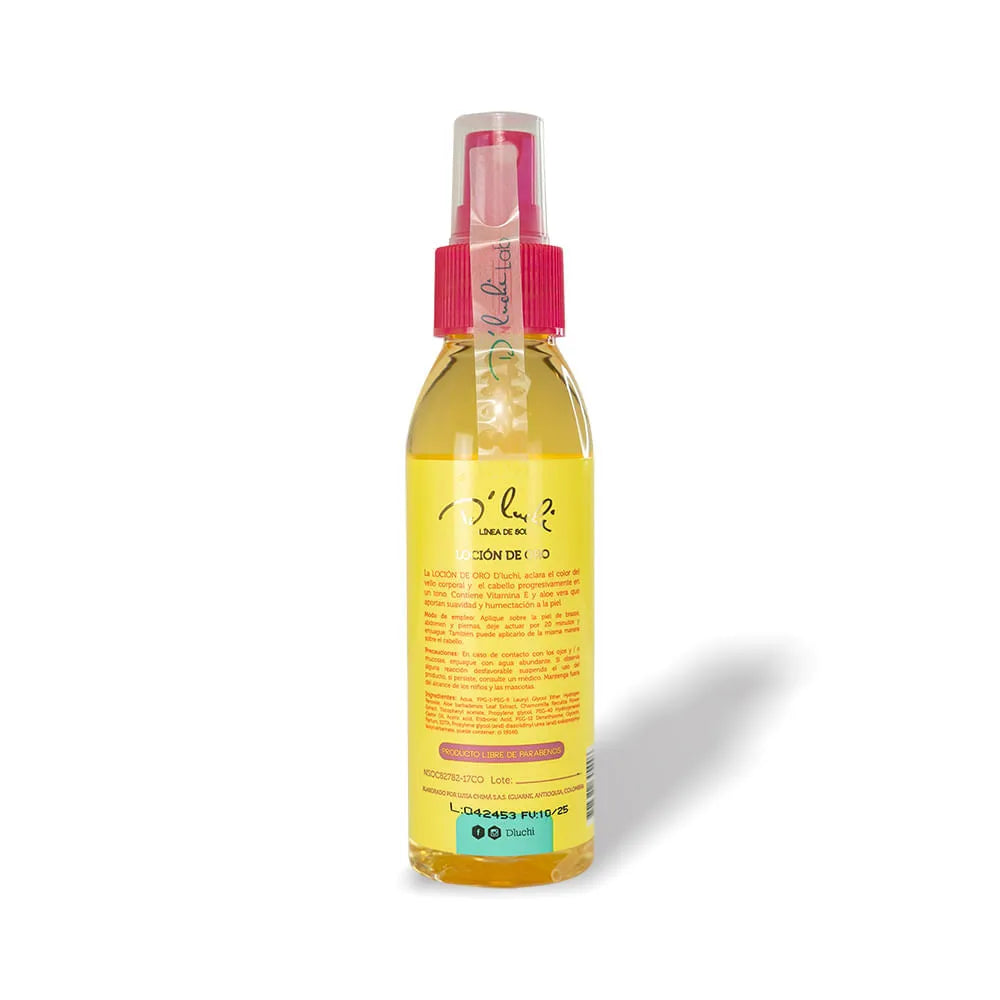 LOCIÓN DE ORO - ACLARANTE DE VELLO CORPORAL D'LUCHI 120 ML