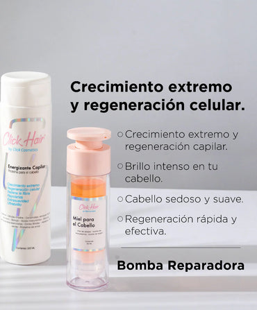 KIT TRATAMIENTO BOMBA REPARADORA CLICK HAIR