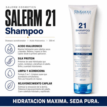 SHAMPOO SALERM 21 CON ÁCIDO HIALURÓNICO