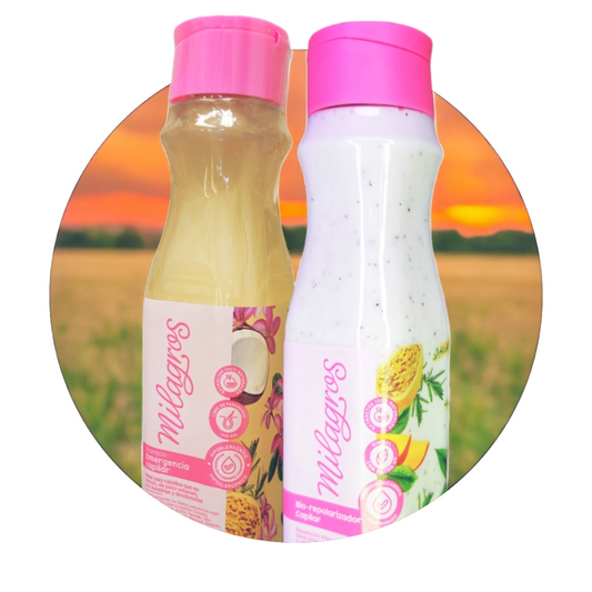 KIT REPARACIÓN MILAGROS (SHAMPOO EMERGENCIA CAPILAR & TRATAMIENTO BIOREPOLARIZADOR)