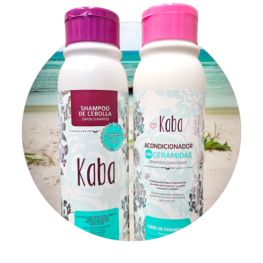COMBI KABA (ACONDICIONADOR CERAMIDAS Y SHAMPOO DE CEBOLLA)
