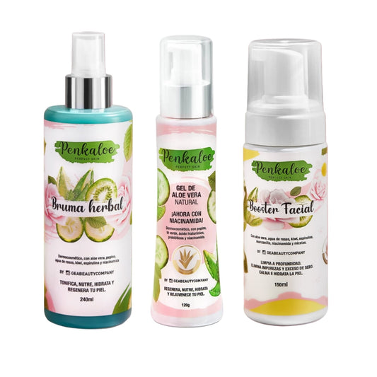 KIT PERFECT SKIN PENKALOE (BOOSTER FACIAL + GEL ALOE VERA + BRUMA HERBAL)
