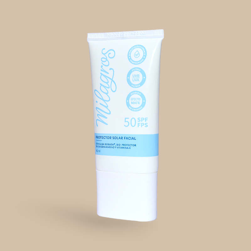 PROTECTOR SOLAR FACIAL SIN COLOR 50 SPF|FPS (MILAGROS)