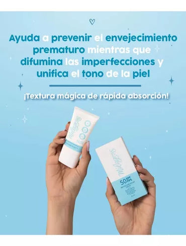 PROTECTOR SOLAR FACIAL SIN COLOR 50 SPF|FPS (MILAGROS)