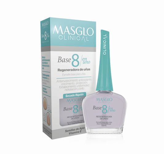 BASE REGENERADORA PARA UÑAS CLINICAL MASGLO 8 EN 1