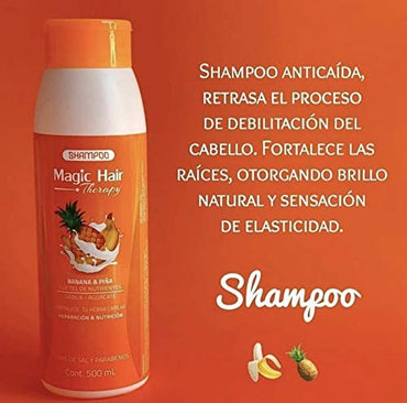 SHAMPOO ANTICAIDA BANANA Y PIÑA MAGIC HAIR