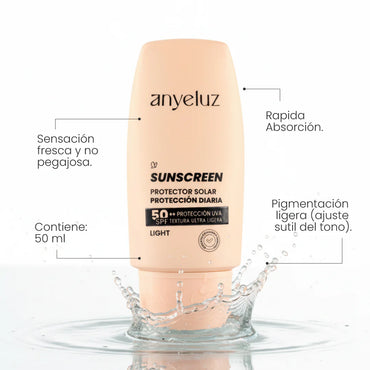 PROTECTOR SOLAR SPF50+ ANYELUZ (TONO LIGHT)