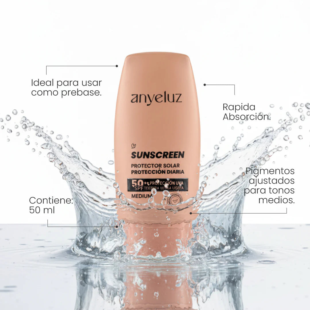 PROTECTOR SOLAR SPF50+ ANYELUZ (TONO MEDIUM)