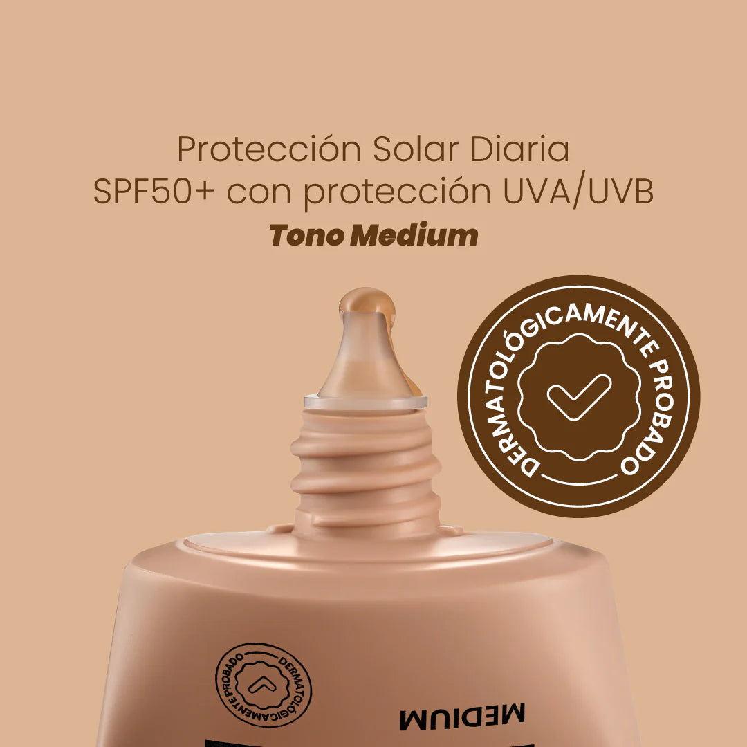 PROTECTOR SOLAR SPF50+ ANYELUZ (TONO MEDIUM)