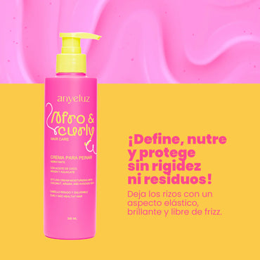 CREMA PARA PEINAR HIDRATANTE AFRO & CURLY (ANYELUZ)
