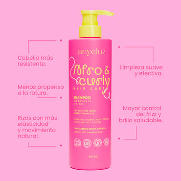 SHAMPOO HIDRATANTE AFRO & CURLY ANYELUZ