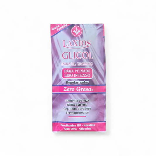 LAXIOS GLICOL PARA EL CABELLO, LISO INTENSO & BRILLO EXTREMO SACHET 20 ML