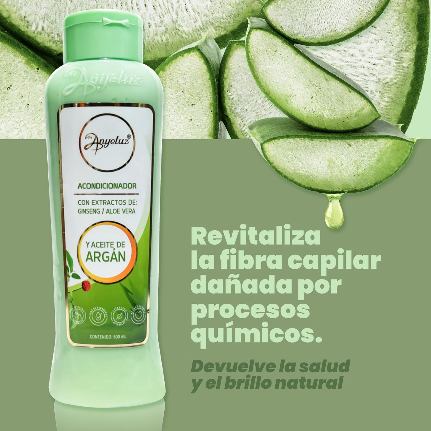 ACONDICIONADOR ALOE VERA Y DE ARGÁN  ANYELUZ