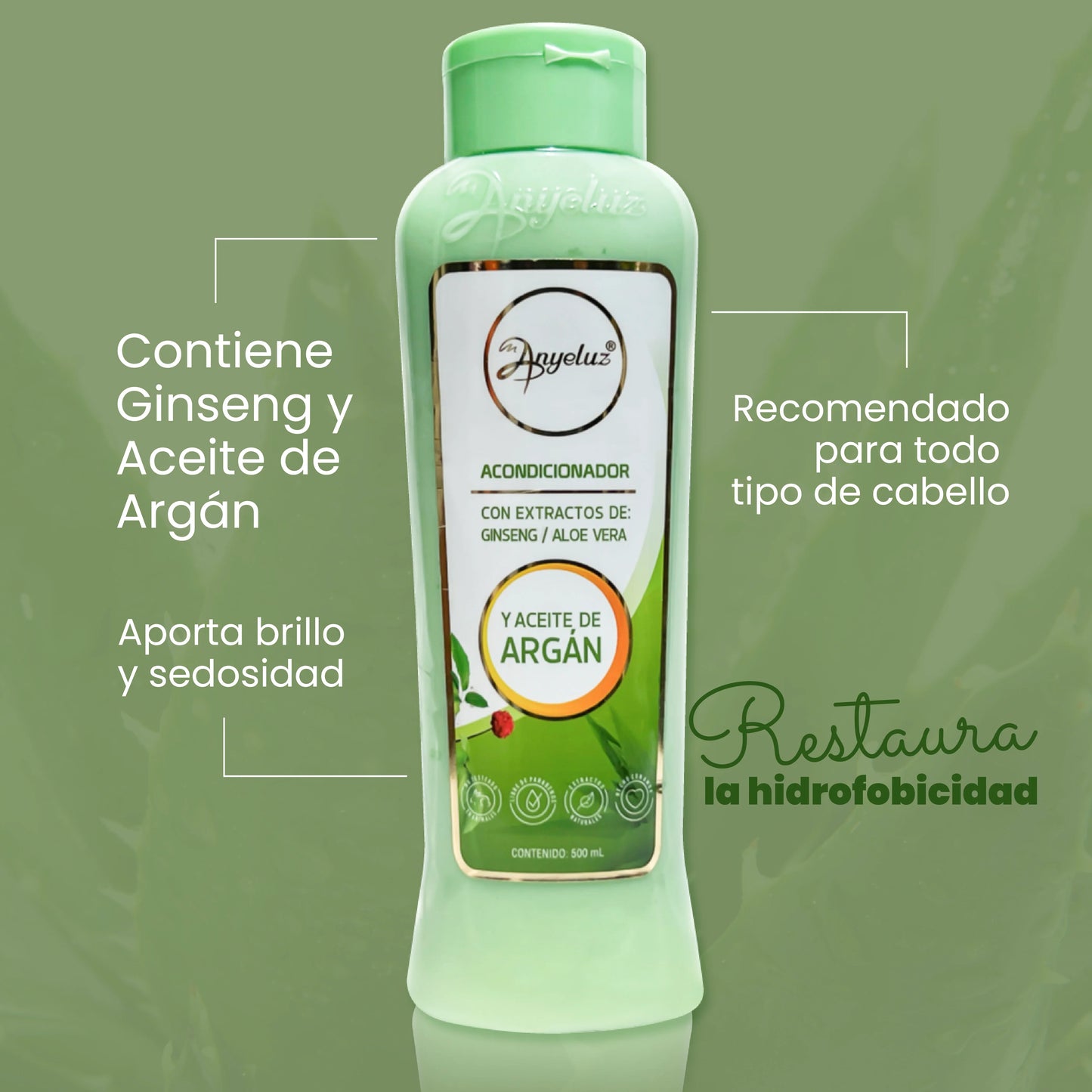 ACONDICIONADOR ALOE VERA Y DE ARGÁN  ANYELUZ