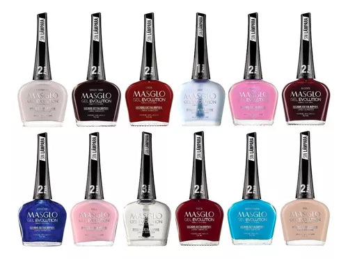 ESMALTES MASGLO GEL EVOLUTION (EFECTO GEL SIN LAMPARA)