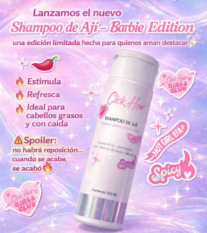 SHAMPOO DE AJÍ BARBIE EDICIÓN LIMITADA CLICK HAIR