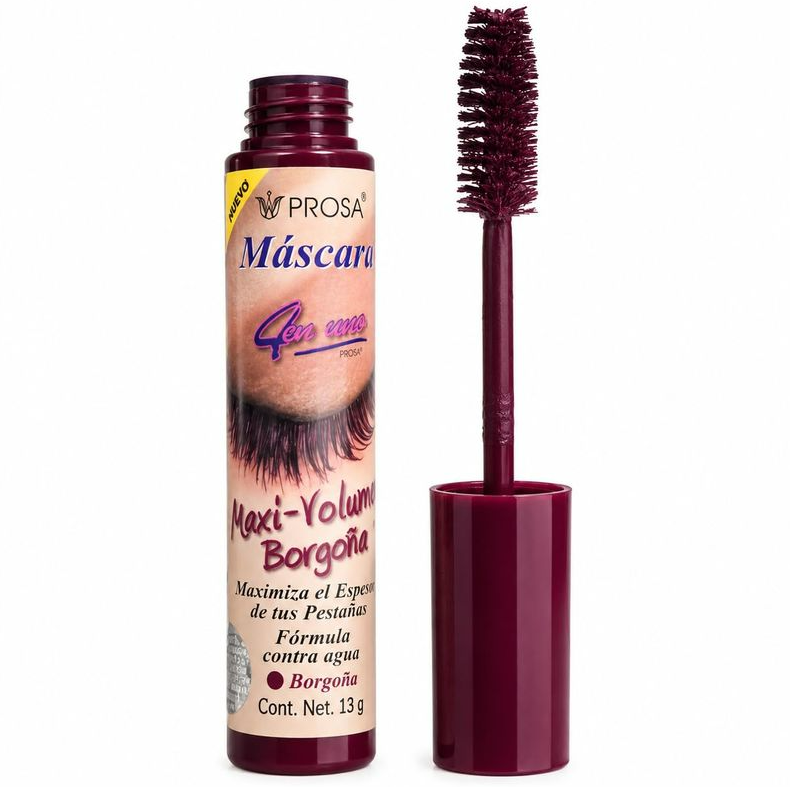 MAXI-VOLUMEN BORGOÑA MASCARA DE PESTAÑAS 4 EN 1 (PROSA)