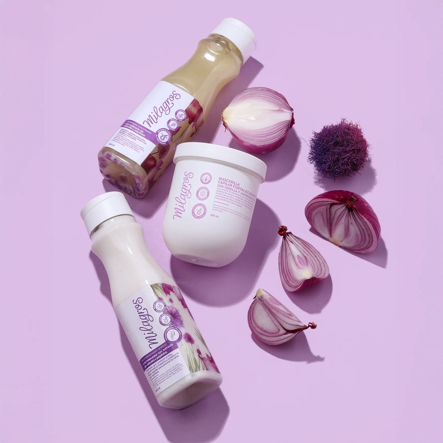 KIT CRECIMIENTO Y ANTIFRIZZ  CON EXTRACTOS DE CEBOLLA Y PEPTIDOS (MILAGROS)