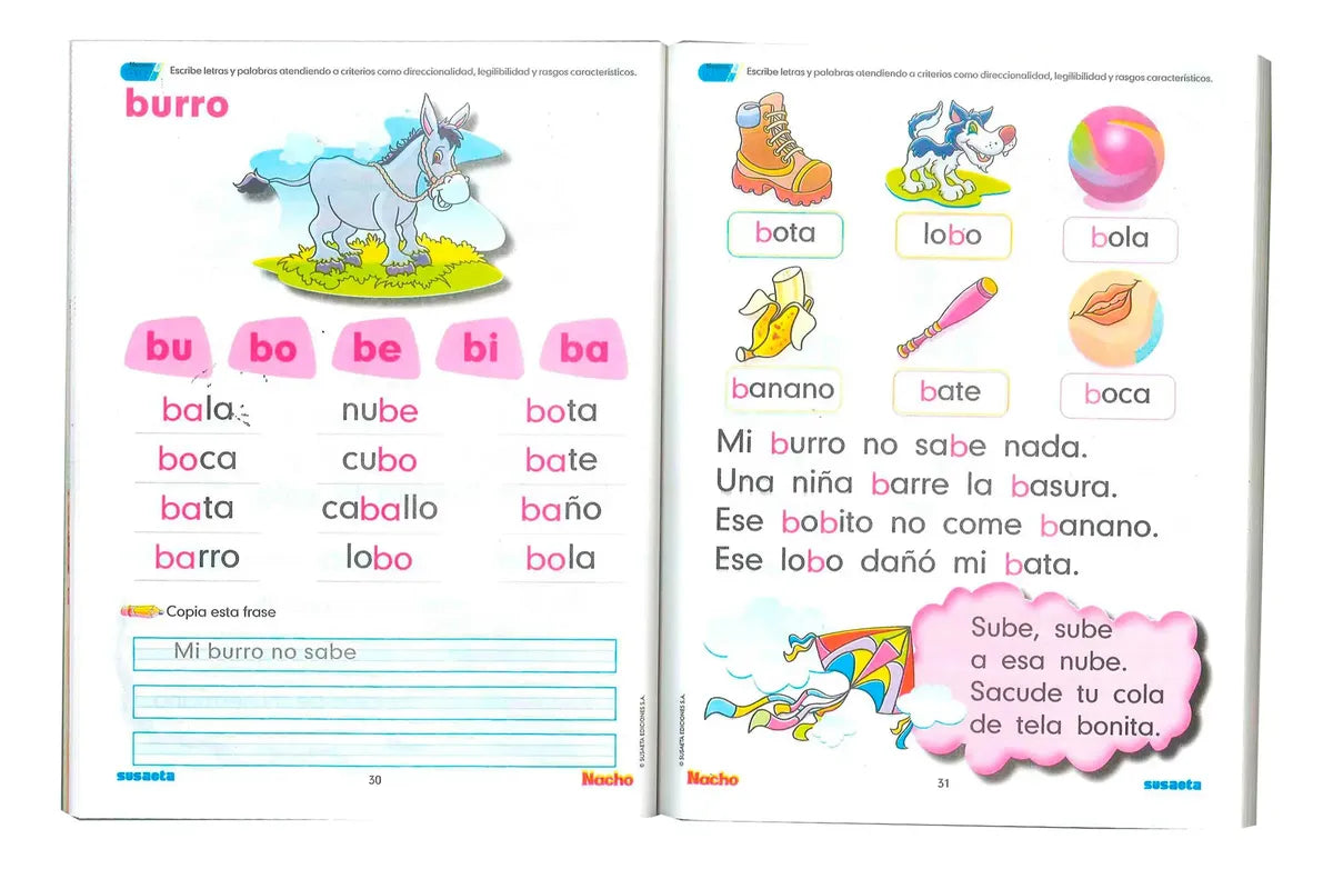 NACHO: LIBRO INICIAL DE LECTURA Y ESCRITURA