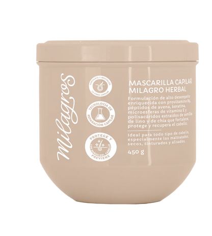 MASCARILLA CAPILAR MILAGRO HERBAL