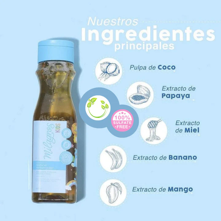 SHAMPOO KIDS FORTALECEDOR NATURAL (MILAGROS)