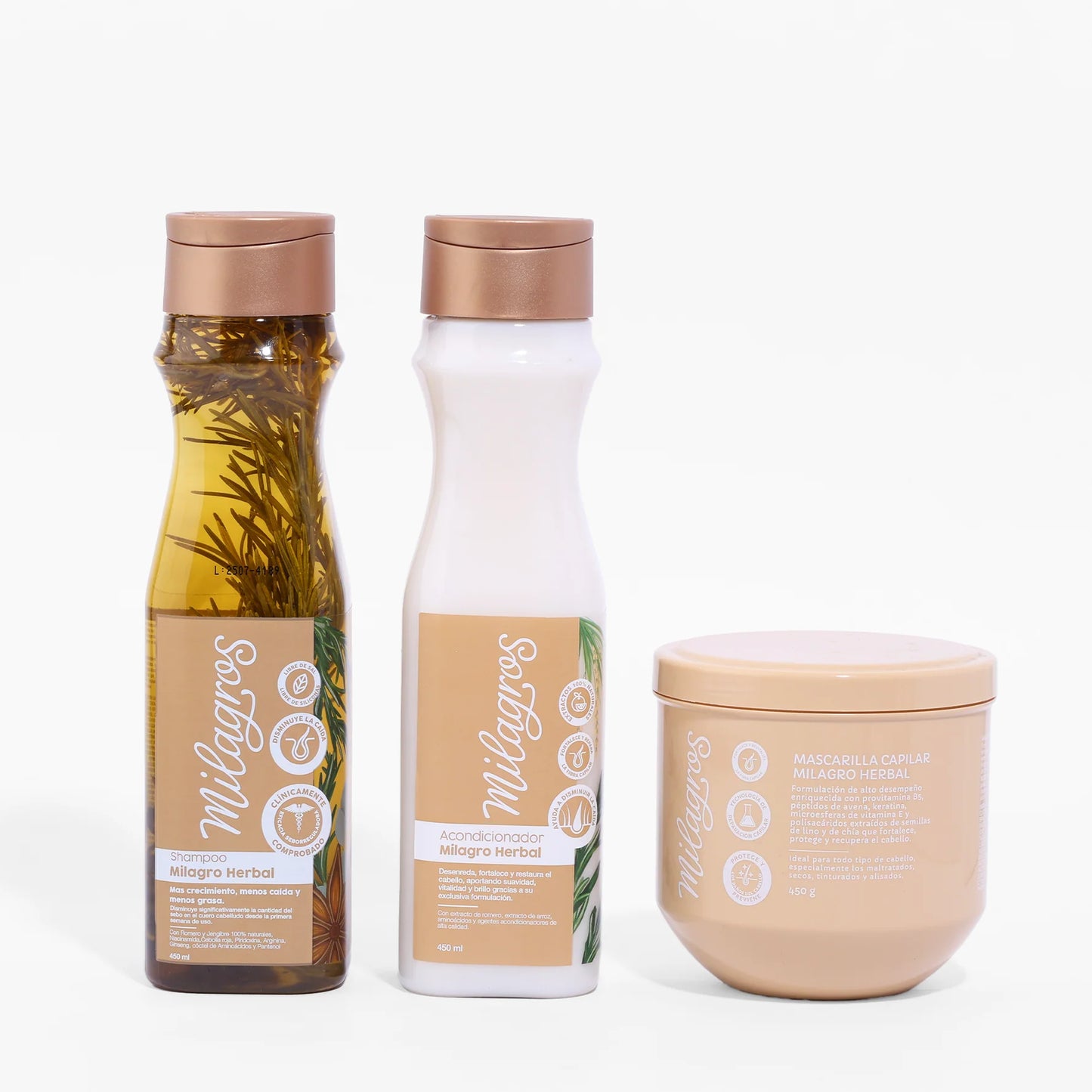 KIT MILAGRO HERBAL (SHAMPOO+ACONDICIONADOR+MASCARILLA)