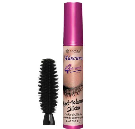 MAXI-VOLUMEN SILICON MASCARA DE PESTAÑAS 4 EN 1 (PROSA)