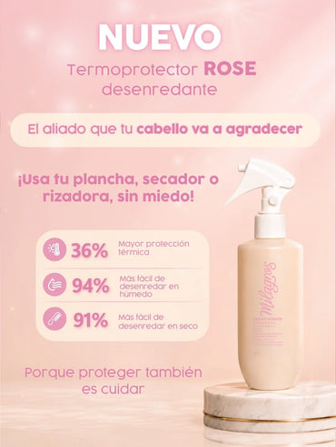 DESENREDANTE TERMOPROTECTOR ROSE MILAGROS