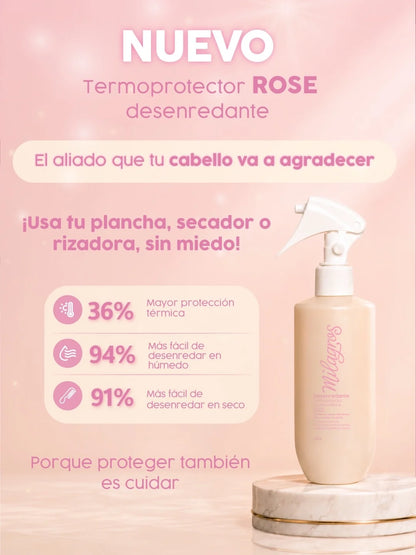 DESENREDANTE TERMOPROTECTOR ROSE MILAGROS