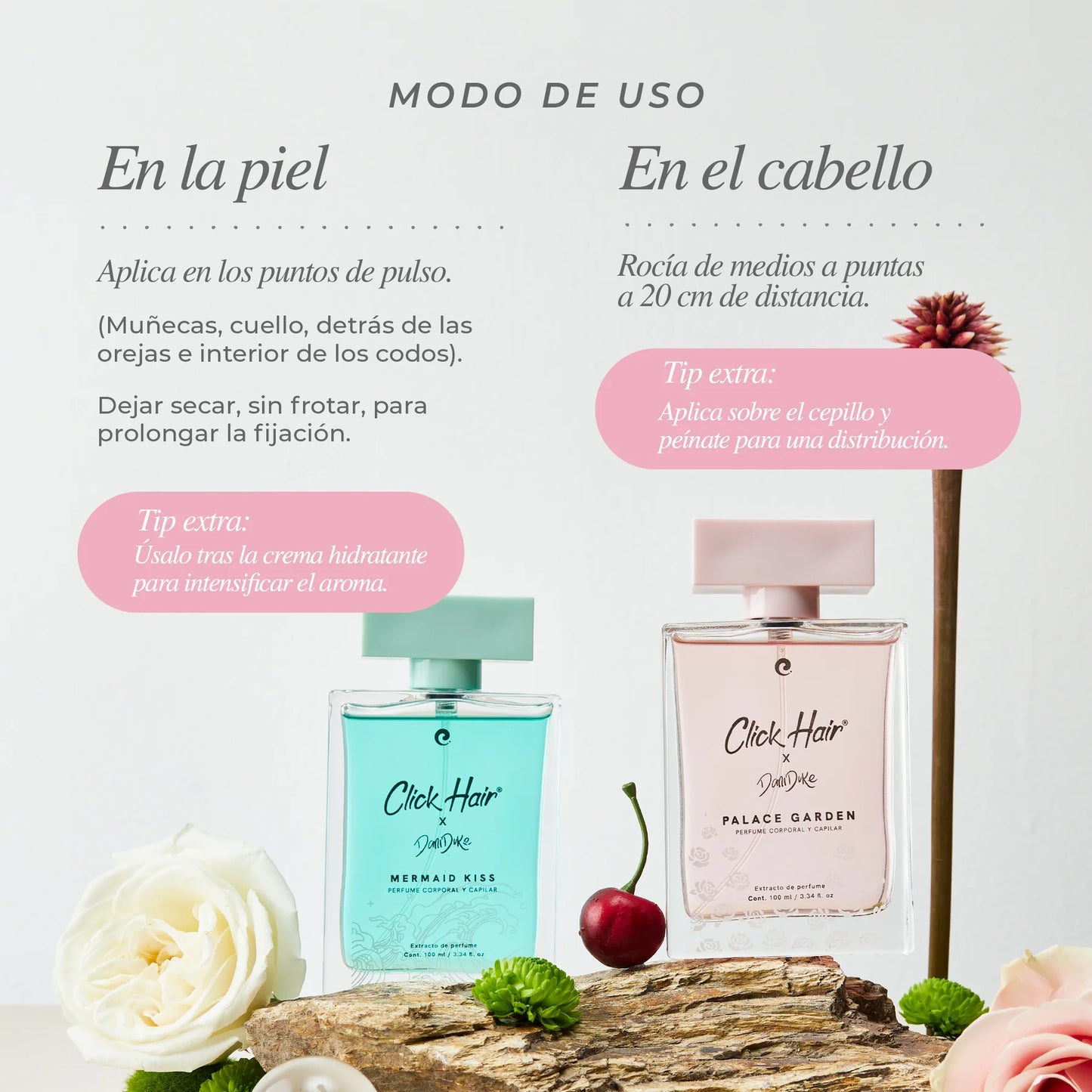 PERFUME CAPILAR Y CORPORAL DE LUJO MERMAID KISS (DANI DUKE) CLICK HAIR