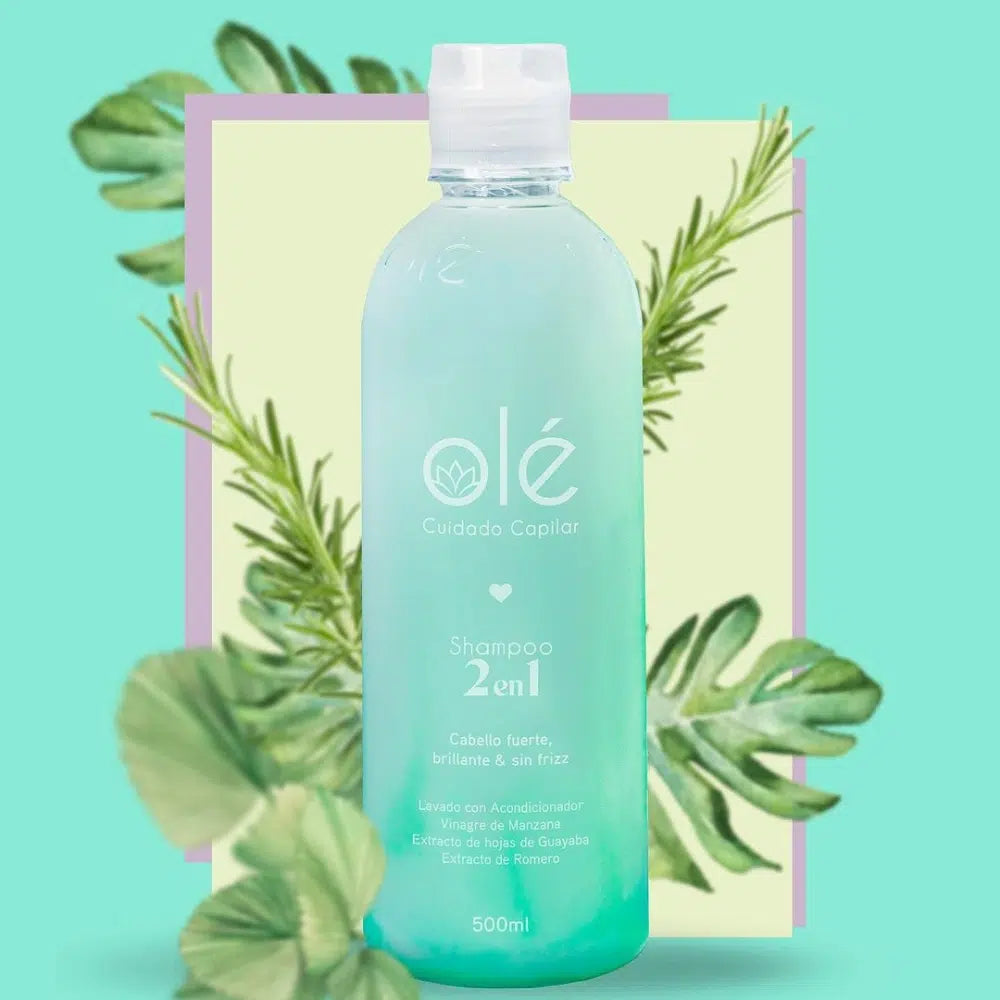 SHAMPOO 2 EN 1 VINAGRE DE MANZANA (Olé CAPILAR)
