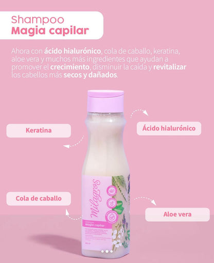 KIT REVITALIZANTE MILAGROS (SHAMPOO MAGIA CAPILAR & TRATAMIENTO BIOREPOLARIZADOR)