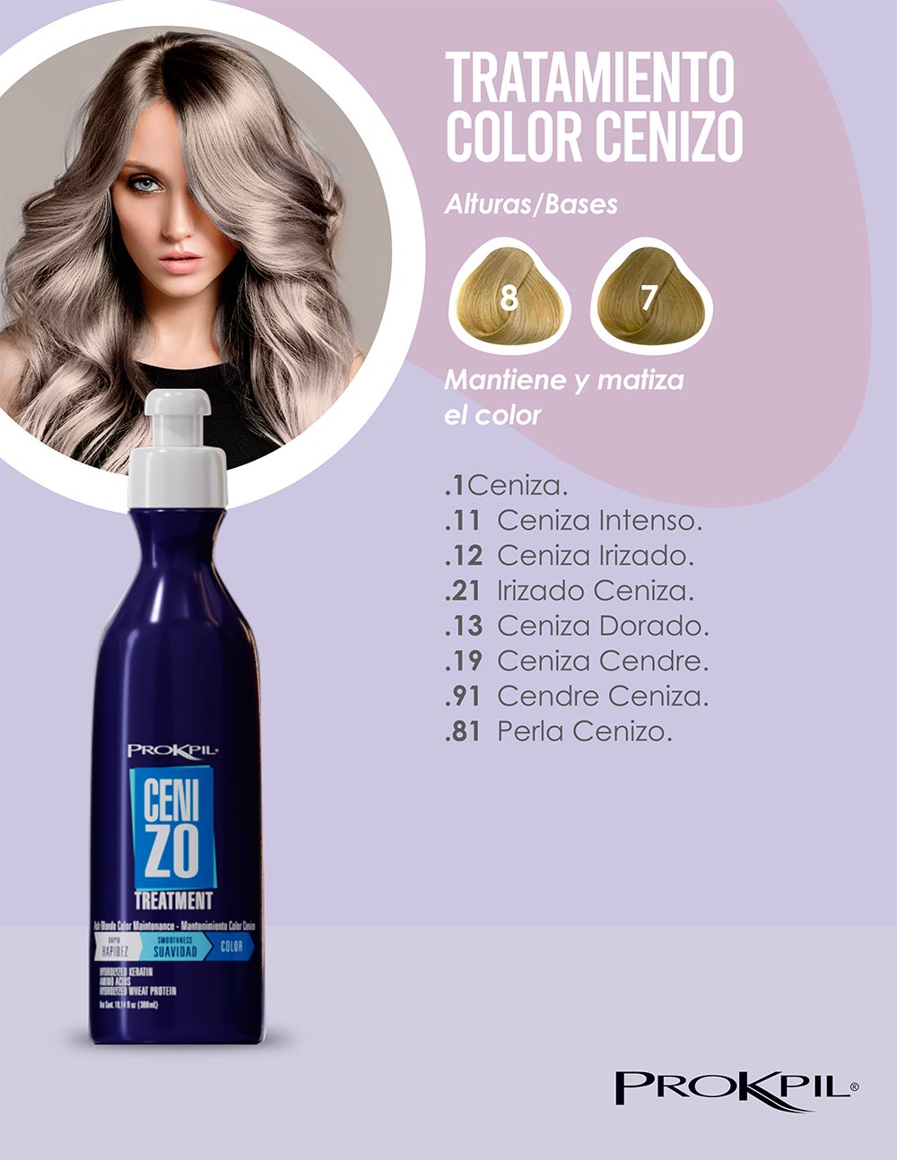 TRATAMIENTO DE MANTENIMIENTO DEL COLOR (CENIZO) PROKPIL