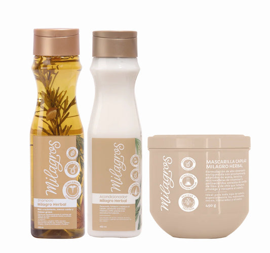 KIT MILAGRO HERBAL (SHAMPOO+ACONDICIONADOR+MASCARILLA)