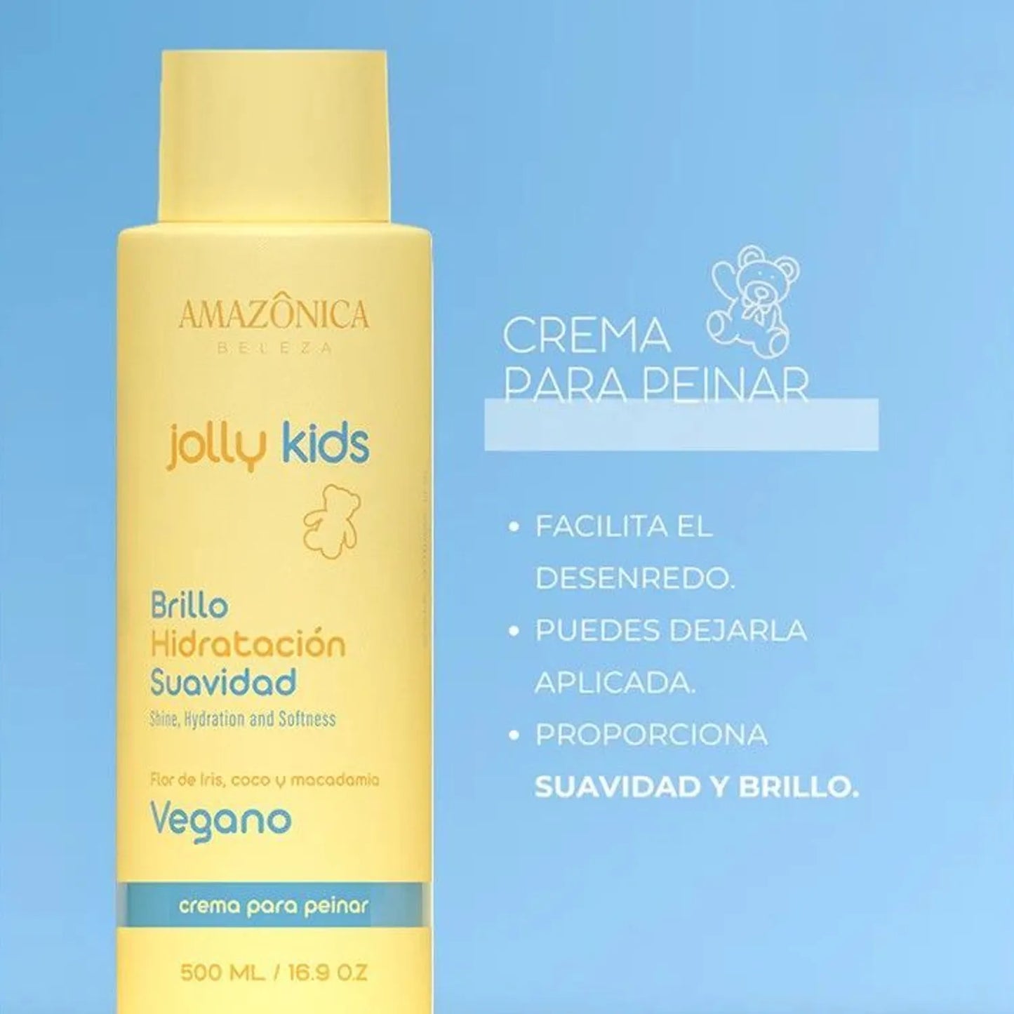 CREMA PARA PEINAR VEGANO JOLLY KIDS (AMAZONICA BELEZA)